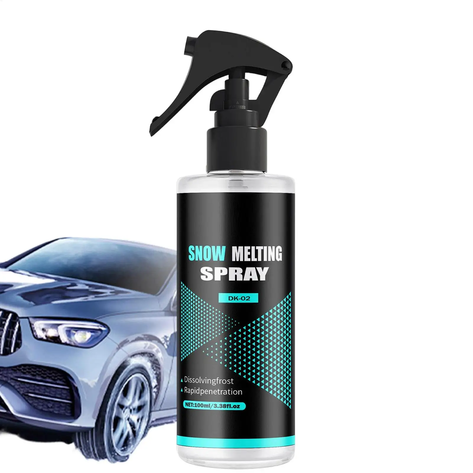 Picture 3: 100ML Windshield Deicer Spray, Fast Acting Ice Snow Remover for Truck Tractor Vehicle Glass, Winter Defroster Solution