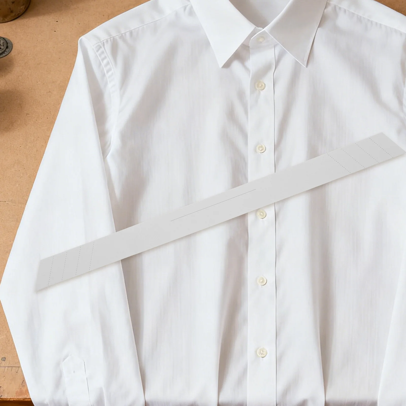 100Pcs Shirt Collar Support Blouse Paper Collar Stays White Invisible Paper Strips Inserts Dress Shirt Accessories Men Women