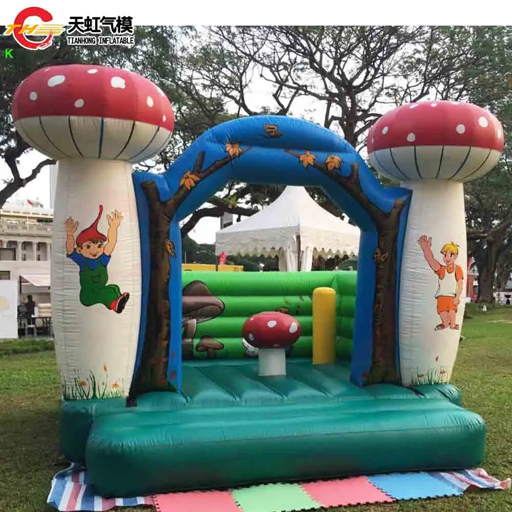 Fast Shipping Mushroom Jump Bouncer Outdoor Carnival Party Inflatable Bouncy Castle for Children Forest Themed