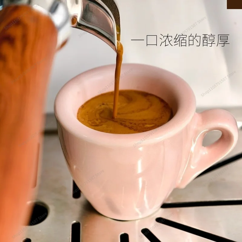 For Coffee Espresso Cup 50ml New Hand Brew Cup 9mm Thickened Wall Saucer Ceramic Coffee