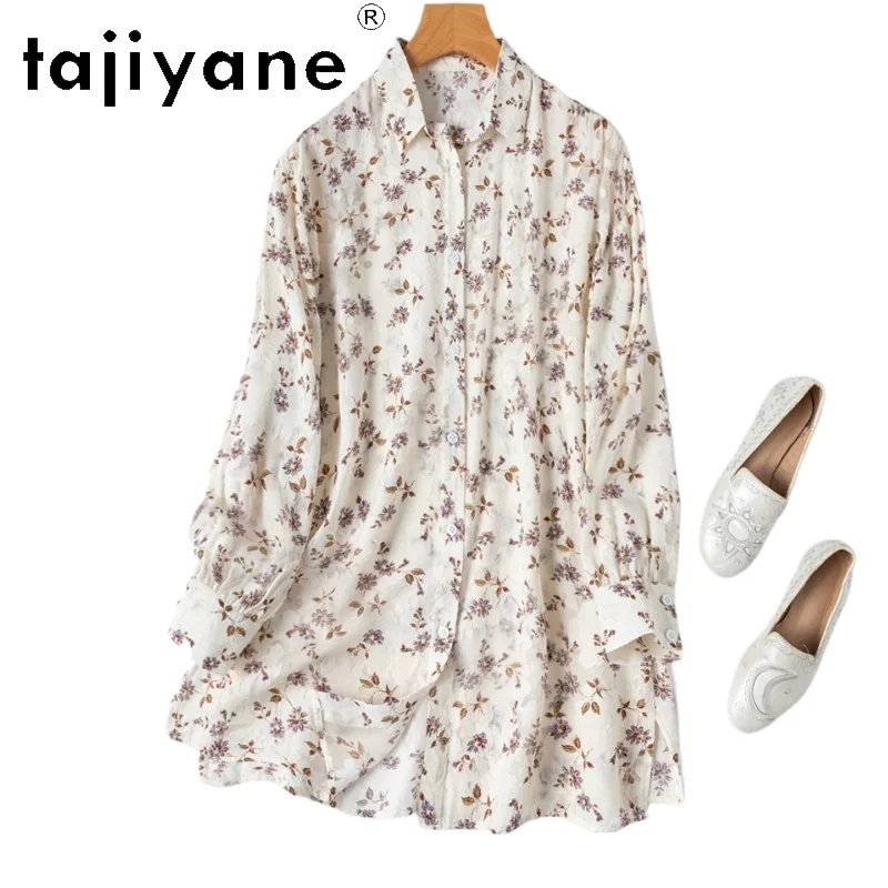 Tajiyane Camisa De Seda De Morera 100% Real Para Mujer, Blusa Floral Holgada Semitransparente De Longitud Media, Tops De Verano Para Mujer, Ropa 2026 — -46%, 42.33€ Coupon, from 49.69€ – 46% descuento – €49.69