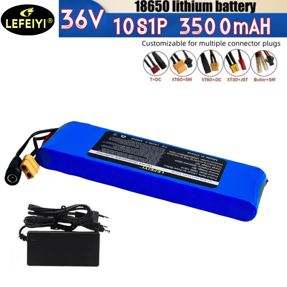 18650 10S1P lithium battery pack 36V 3.5AH high power 3.5Ah suitable for embedded BMS