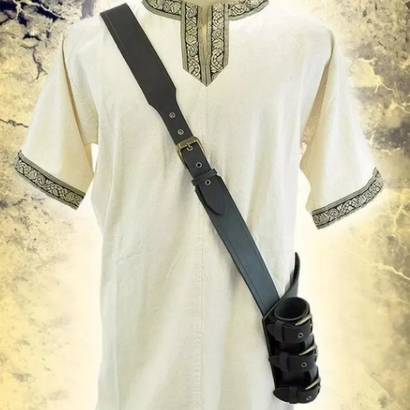 Medievale Larp Sword Holder guaina tracolla fodero Frog Knight Cosplay arma Costume Rapier Belt Holster per uomo donna