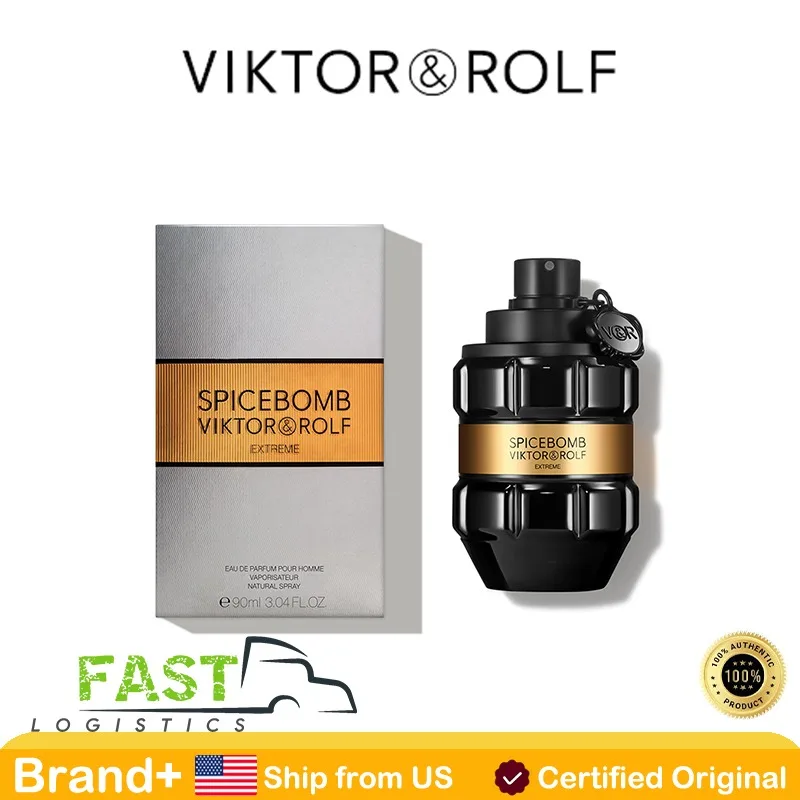 Viktor&Rolf Spicebomb Extreme Eau De Parfum, Colonia Amaderada y Especiada para Hombre con Notas de Ámbar y Vainilla, 90 ml, Larga Duración, Portátil