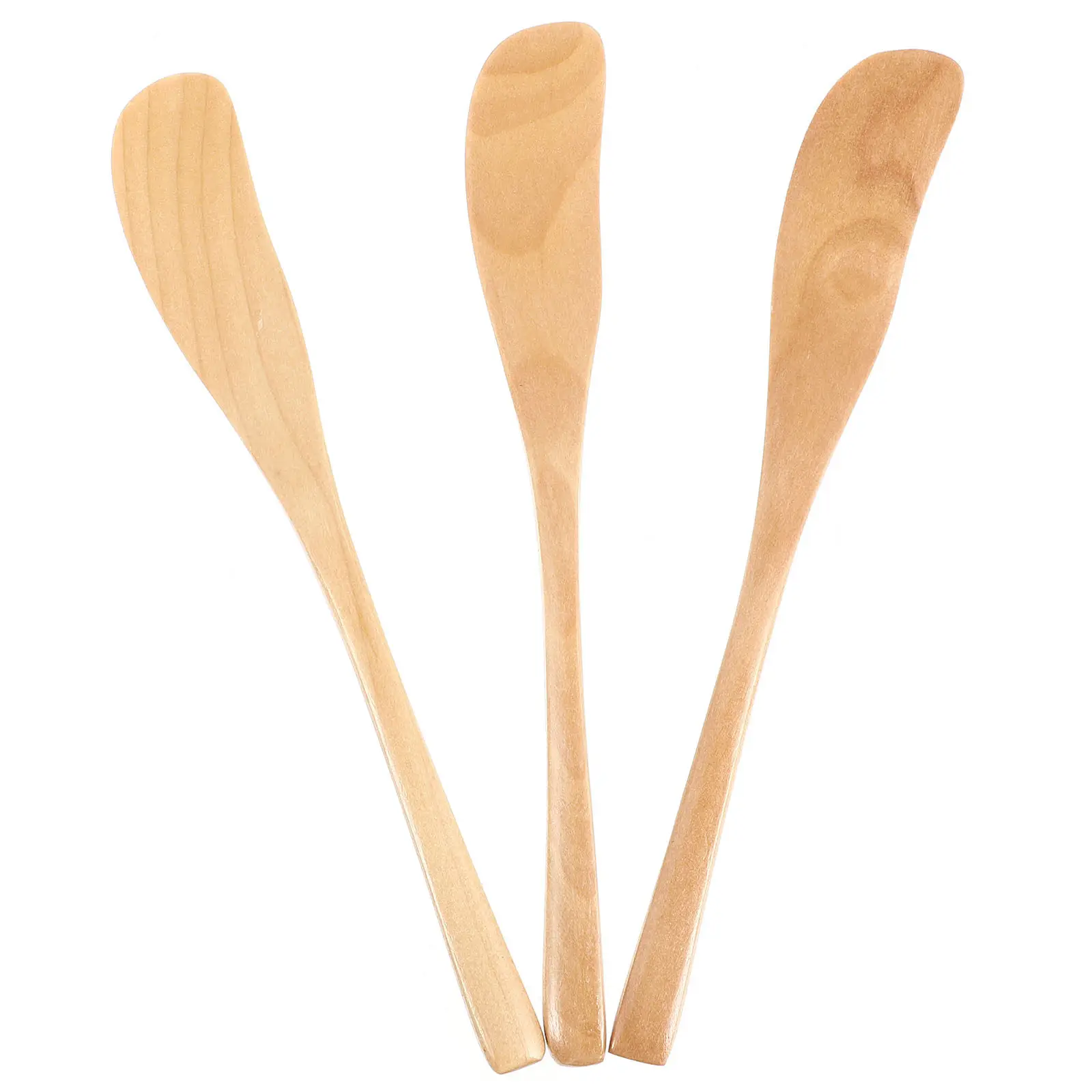 

3Pcs Wooden Cream Spatula Set Odorless Non-Corrosive Baking Tool Comfortable Handle Butter Cutter Kitchen Gadget for Smoothing