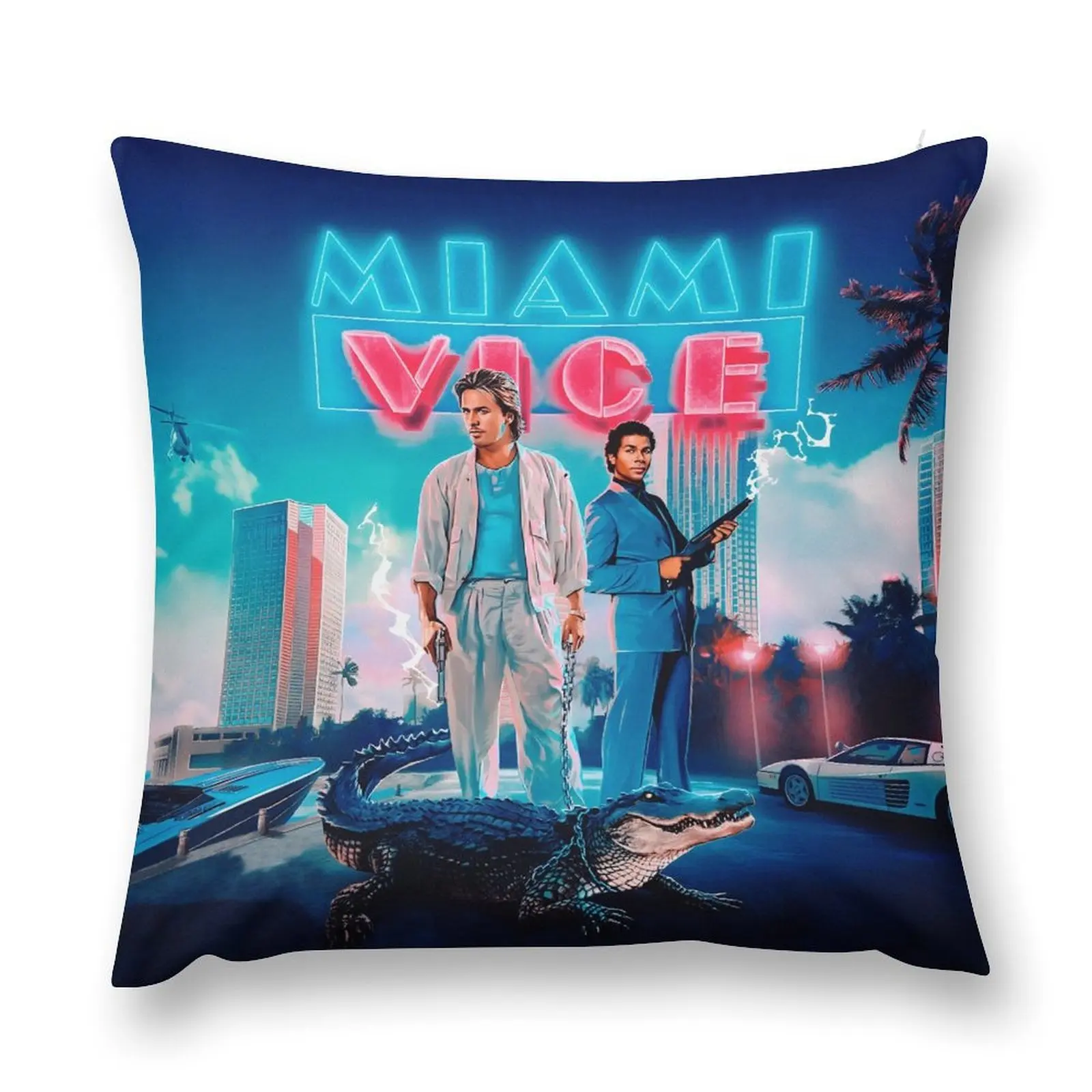 

Miami Vice Forever V1 Throw Pillow Embroidered Cushion Cover Decorative pillowcase pillow