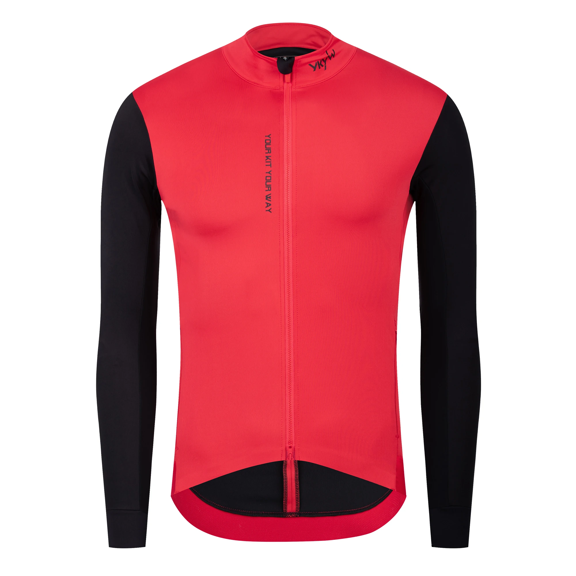 YKYWBIKE Herren Winter-Radtrikot Warme Rennrad-Jacke Dünnes Weiches Fleece Atmungsaktive MTB-Fahrradbekleidung – Detail 14
