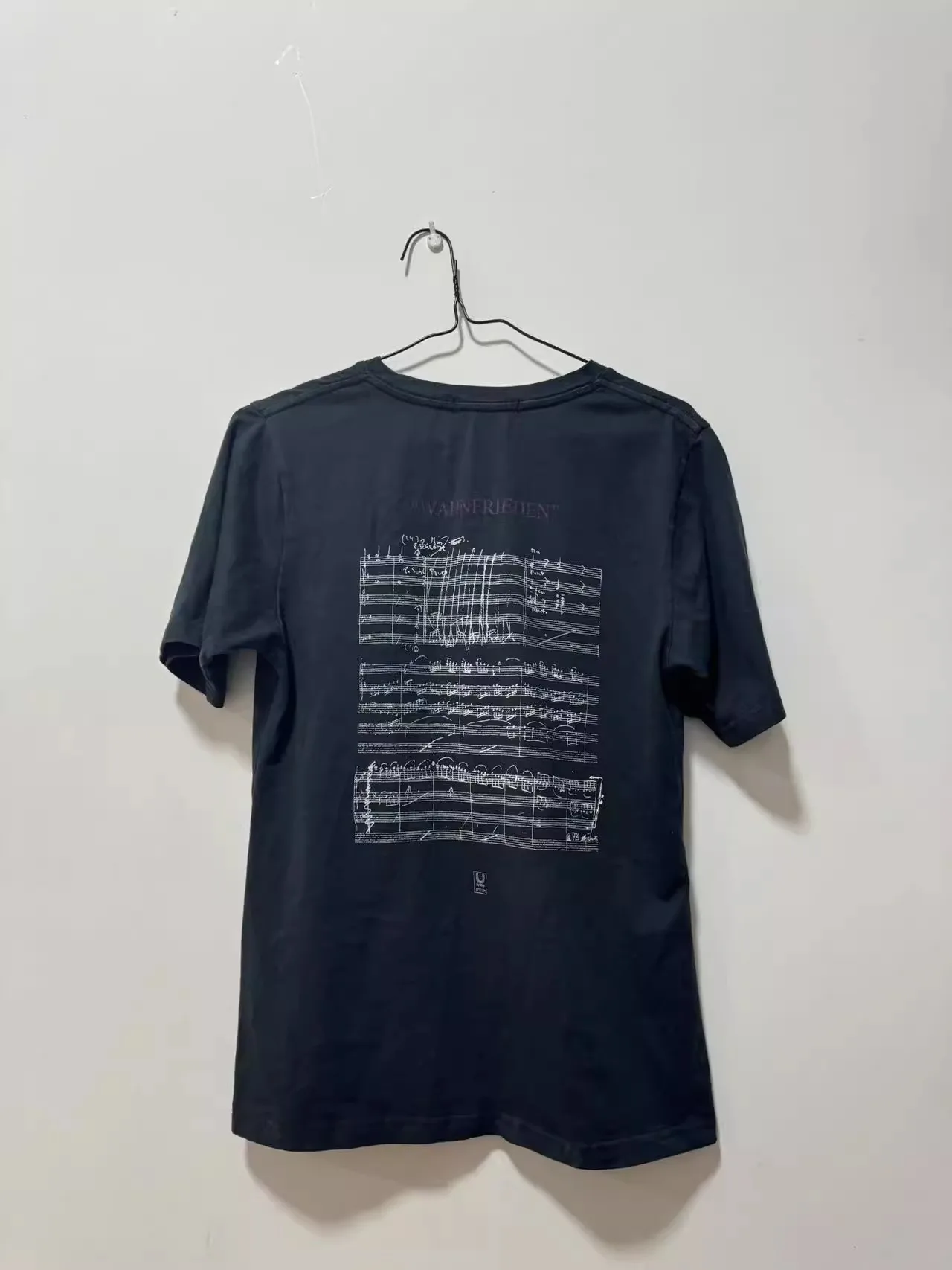 2025 Undercover washed distressed portrait print navy blue short sleeved T-shirt TX1228 #2