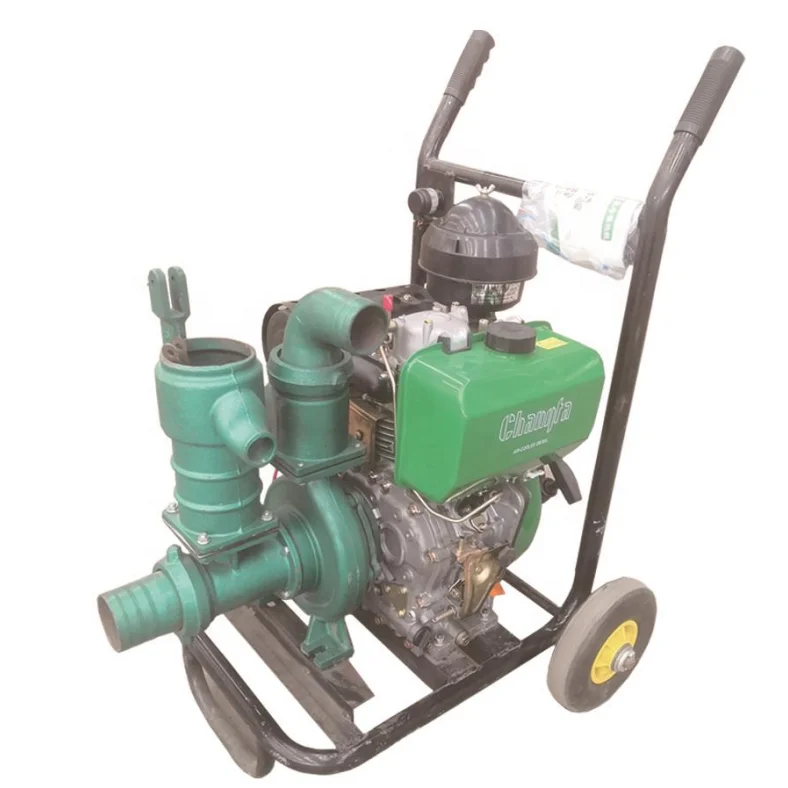 195 Air-cooled Diesel Ultra High Pressure Pump 60CBM/H 70M Lift Trolley Type Iron Agricultural Spray Irrigation Pump