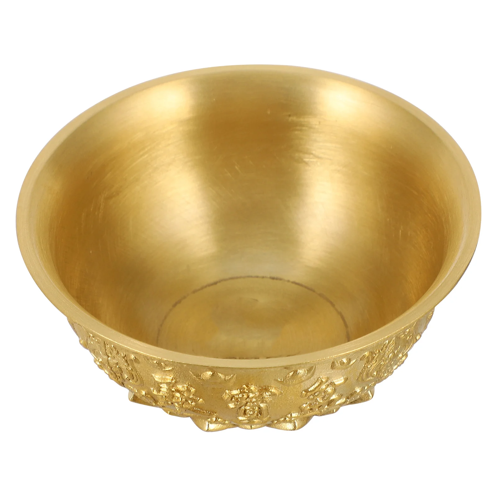 

1Pcs Treasure Bowl Ornament Brass Wealth Bowl Decor Desktop Cornucopia Symbol of Fortune Luck Prosperity Home Office Shop Decor