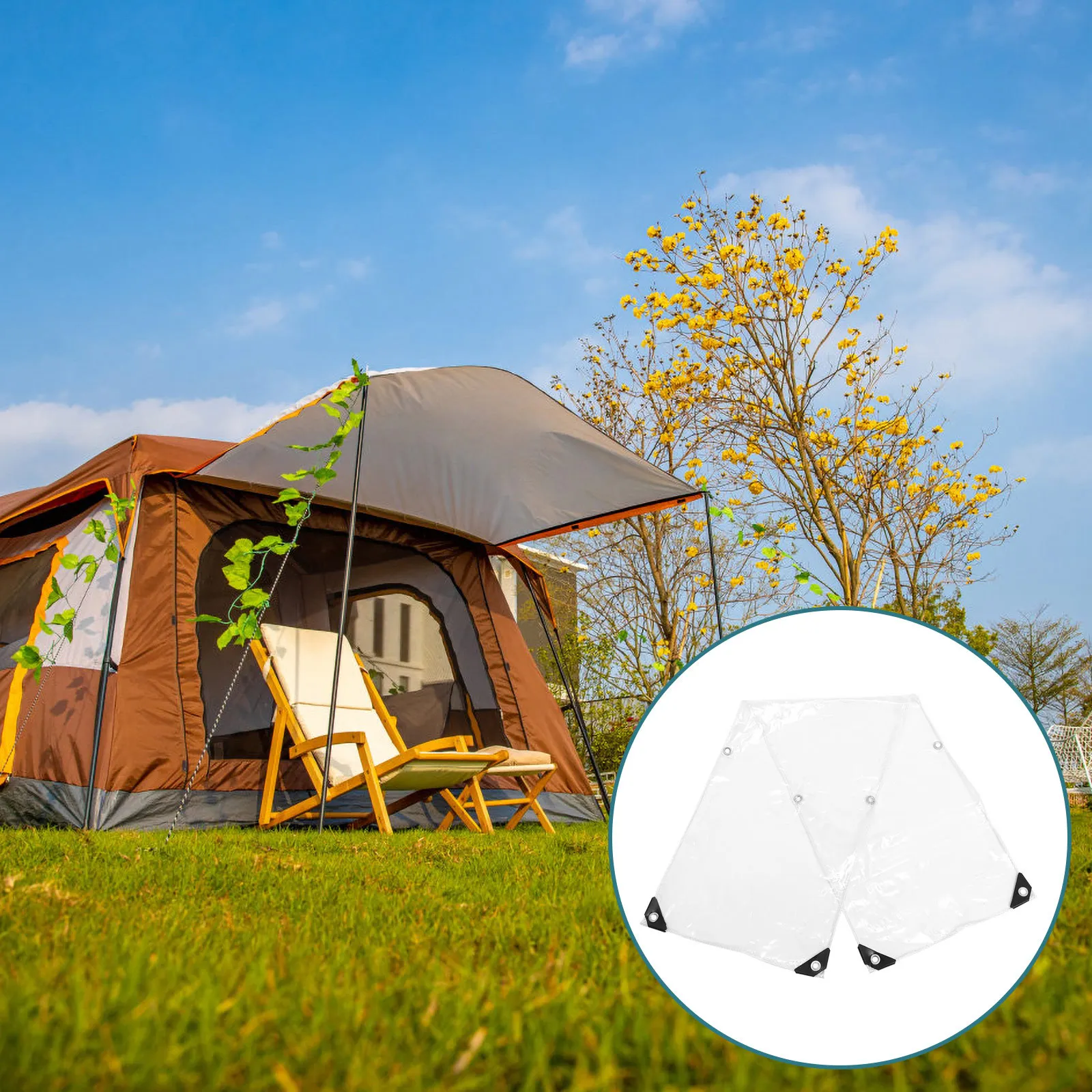 

1 комплект, многофункциональный прозрачный брезент, легко складывающийся, износостойкий, всесезонный, садовый, солнцезащитный козырек, палатка для кемпинга, прозрачный брезент, уличная палатка