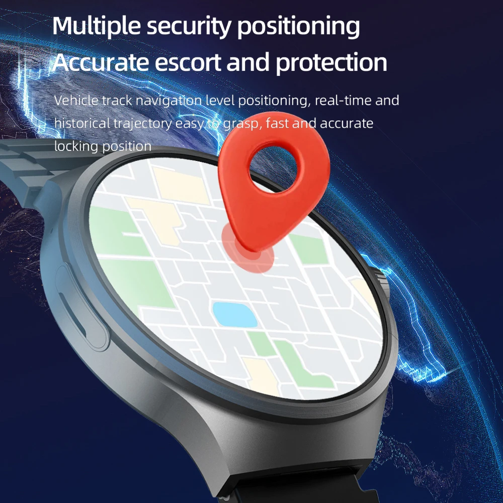 Reloj inteligente AMOLED Android de red 4G con cámara de tarjeta SIM reloj inteligente para hombres y mujeres compatible con llamadas GPS WIFI Bluetooth Google Play mapas