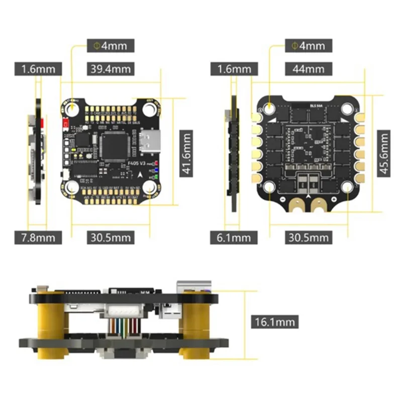 For Speedybee 8 Way Motor 1000Uf Capacity High Frequency Low Resistance Capacitor Module