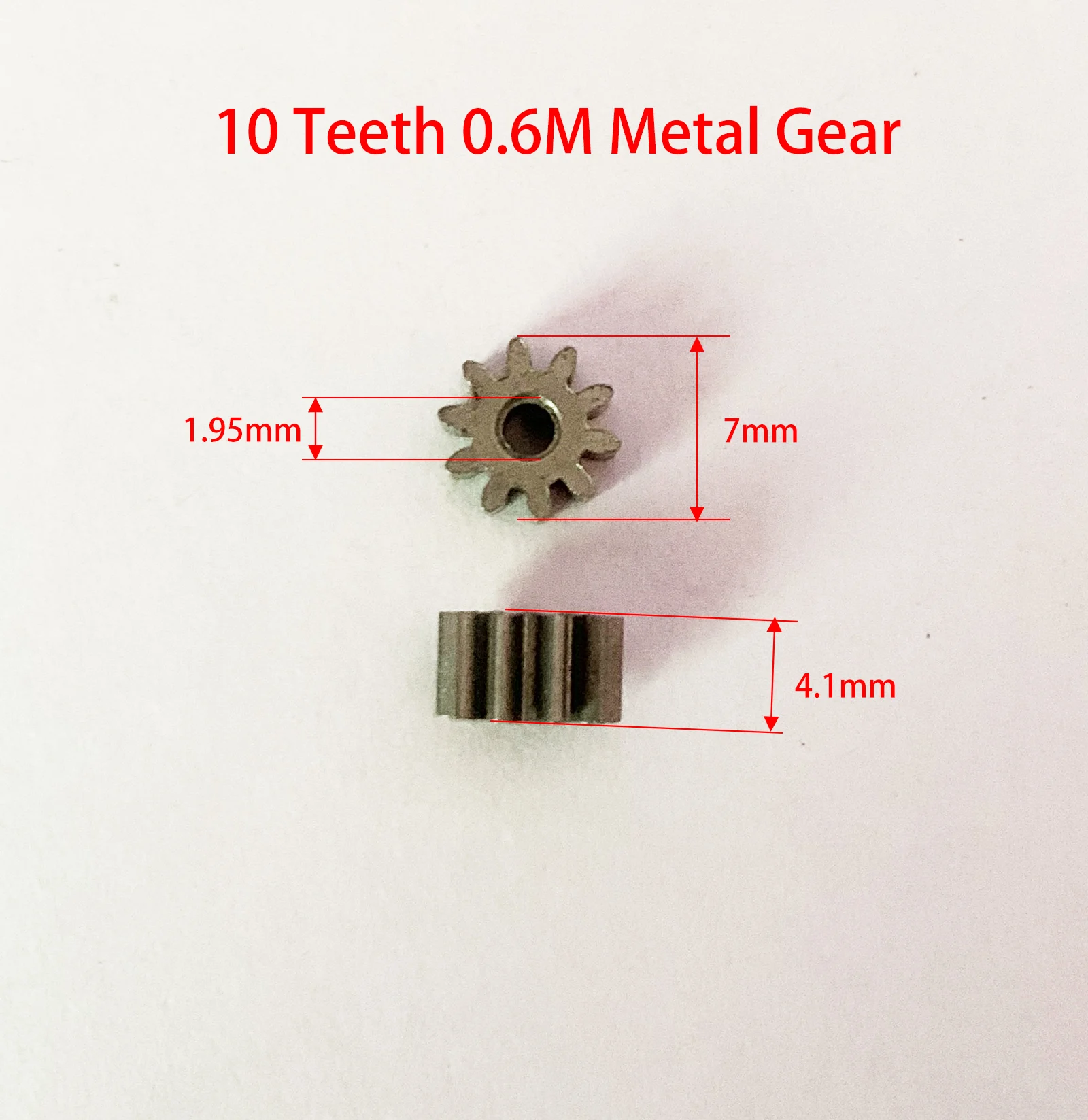 10T 0.6M Iron Metal Gear 10 Tooth Φ7.0mm Motor Parts Small Pinion 102A