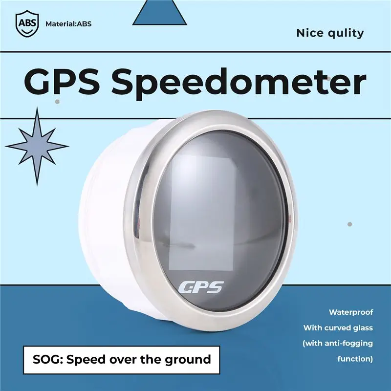 M93K-85Mm Smart GPS Speedometer Waterproof TFT Screen Digital Tachometer Odometer With GPS Antenna For Car Boat Motorcycle