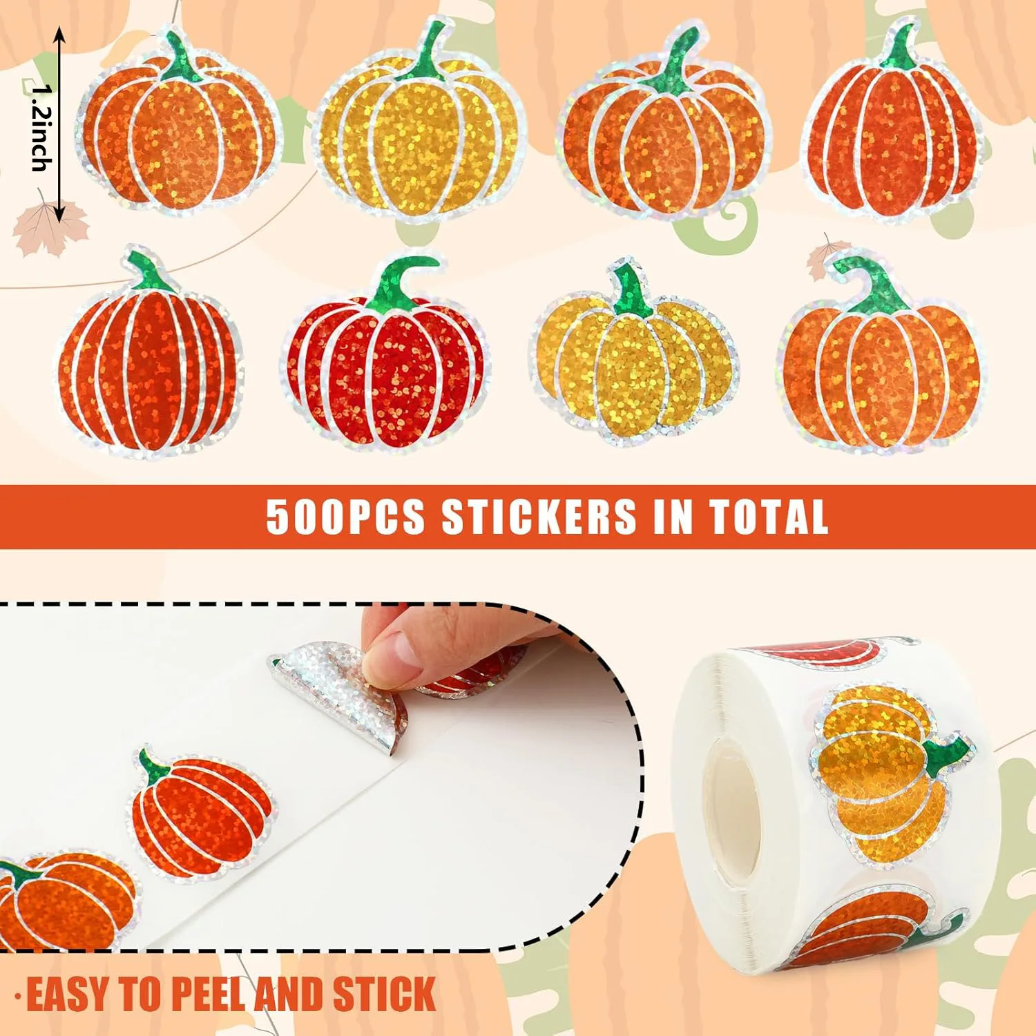 100-500pcs Pumpkin Halloween Stickers Party Halloween Gift Wrapping Label Scrapbook Cartoon Stationery Stickers