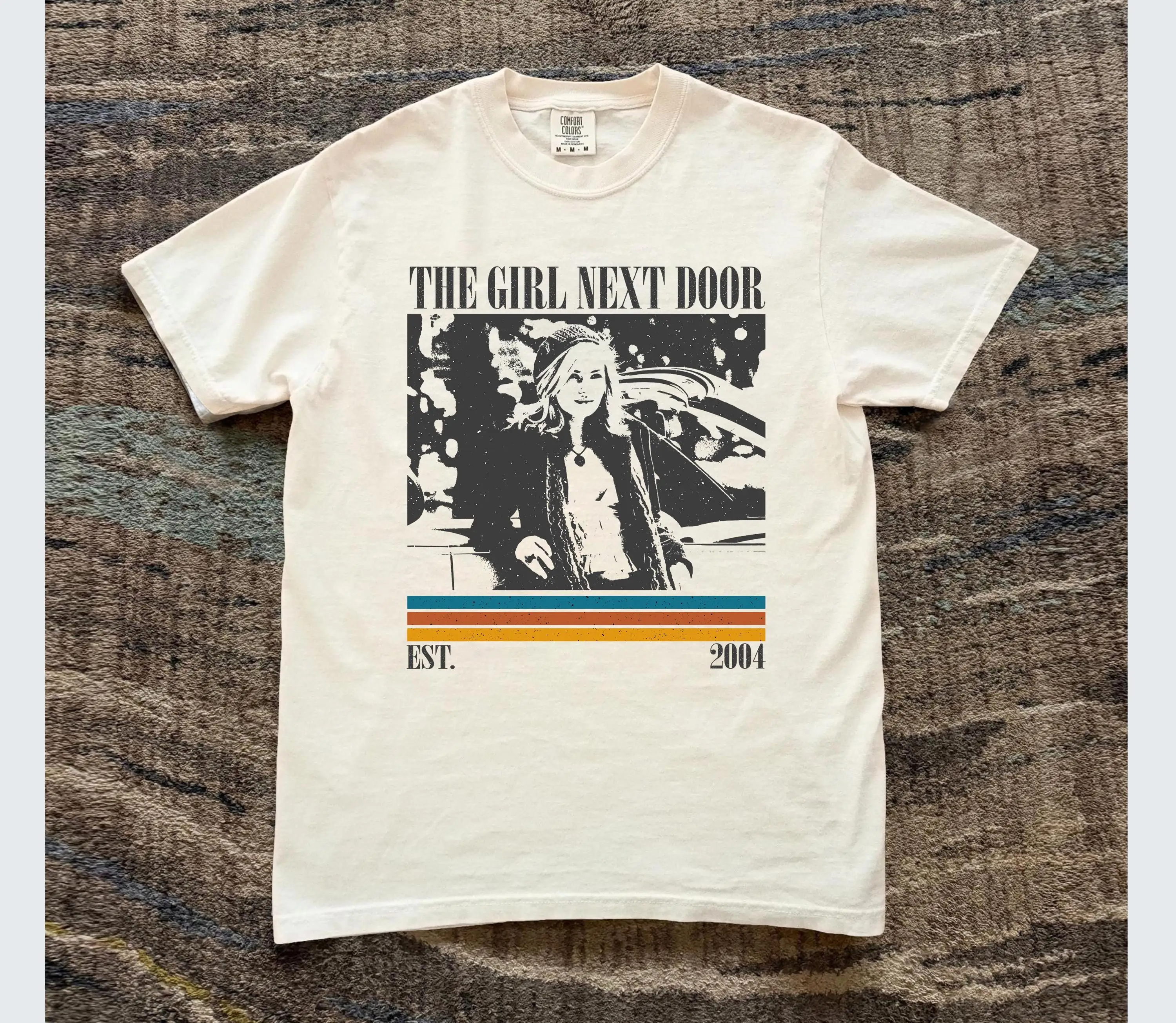 

Plus Size Summer Women's Vintage The Girl Next Door Movie T-Shirt Cotton Breathable Stylish Versatile Street Style Oversized