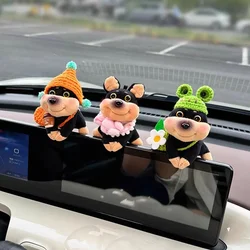 New Car Decor Kawaii Bee Dog Doll Cars Central Control Screen Display Ornaments Screen Decoration Car Interior DecorAccessories