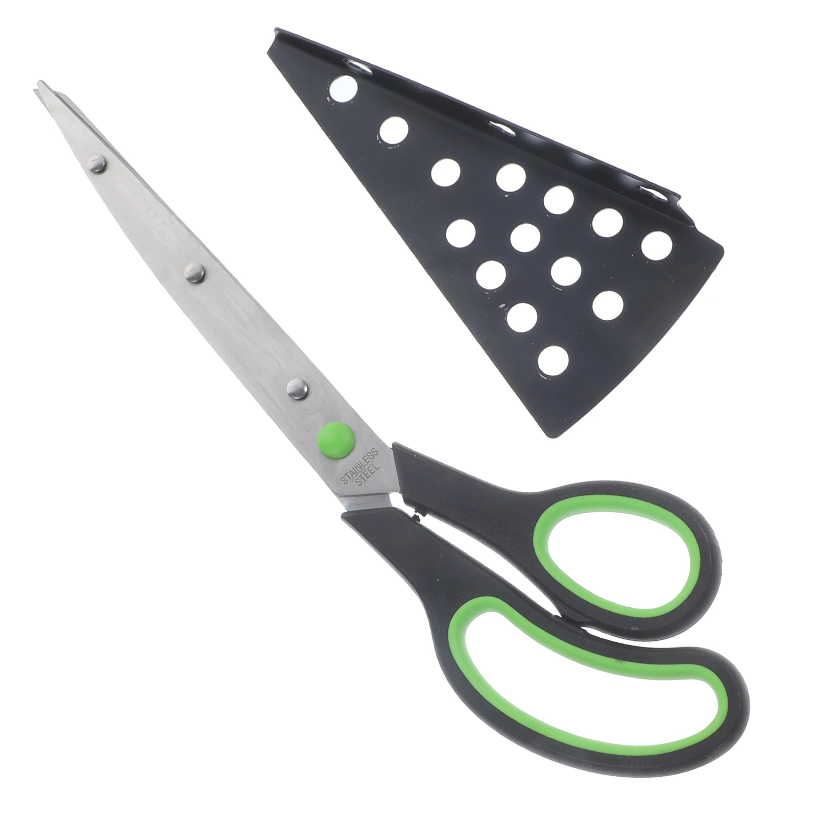 

Stainless Steel Pizza Scissors Heavy Duty Detachable Blade Easy Clean Kitchen Tool For Home Restaurant Use Green