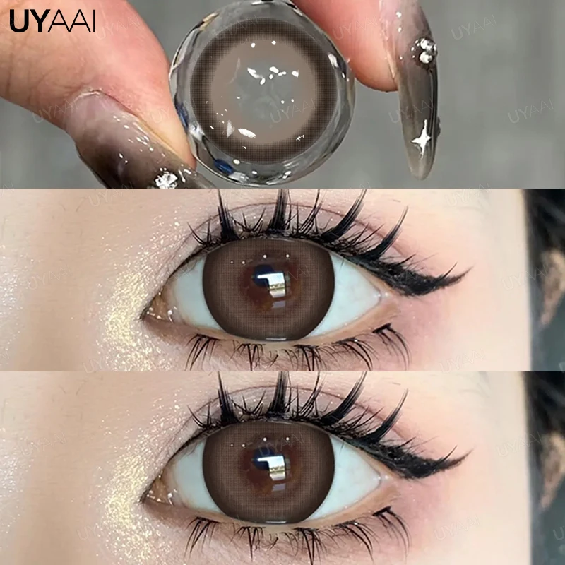 Afbeelding 6: UYAAI 15MM Vergroten Leerlingen Gekleurde Zwarte Lenzen voor Ogen Bruine Contactlens Colorcon Hoge Kwaliteit Lens 14.5mm/14.2mm Natuurlijke Len