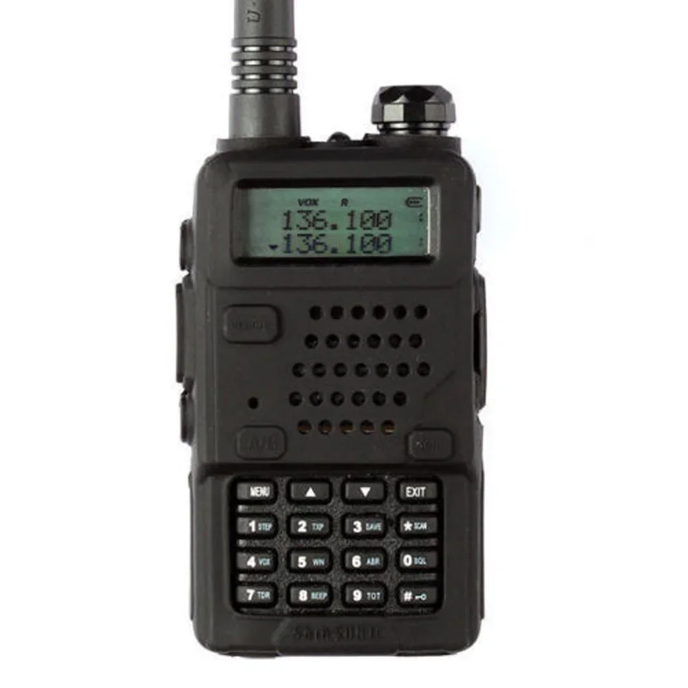 Radio bidirectionnelle Juste de protection souple pour Baofeng UV-5R Juste en silicone Anti-poussière Degré d\'usure Noir Radio Case Accessoires