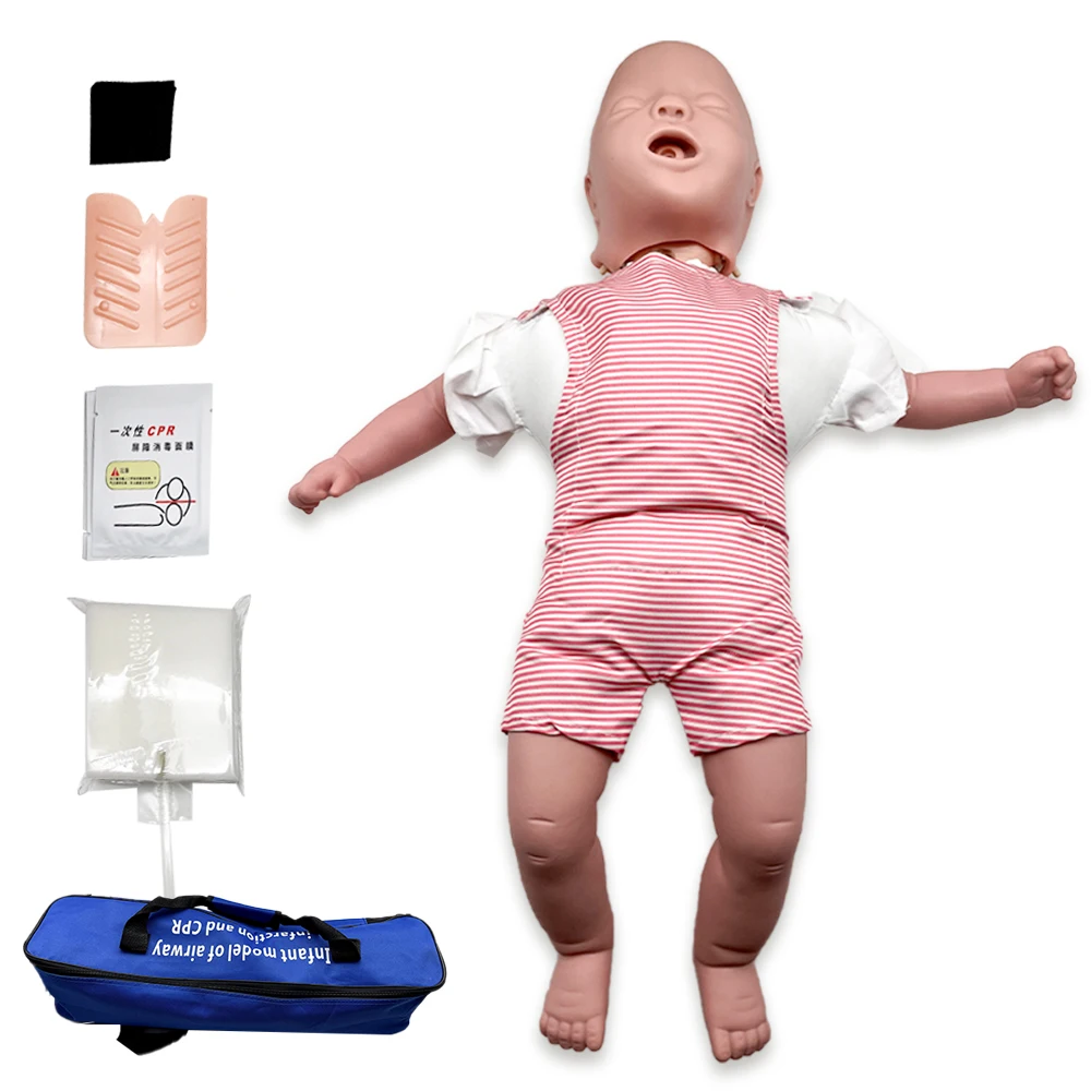 Manequim Infantil do Treinamento da Obstrução das Vias Aéreas Modelo Infantil do Bebê Ferramenta de Ensino Médico Manequim Cpr