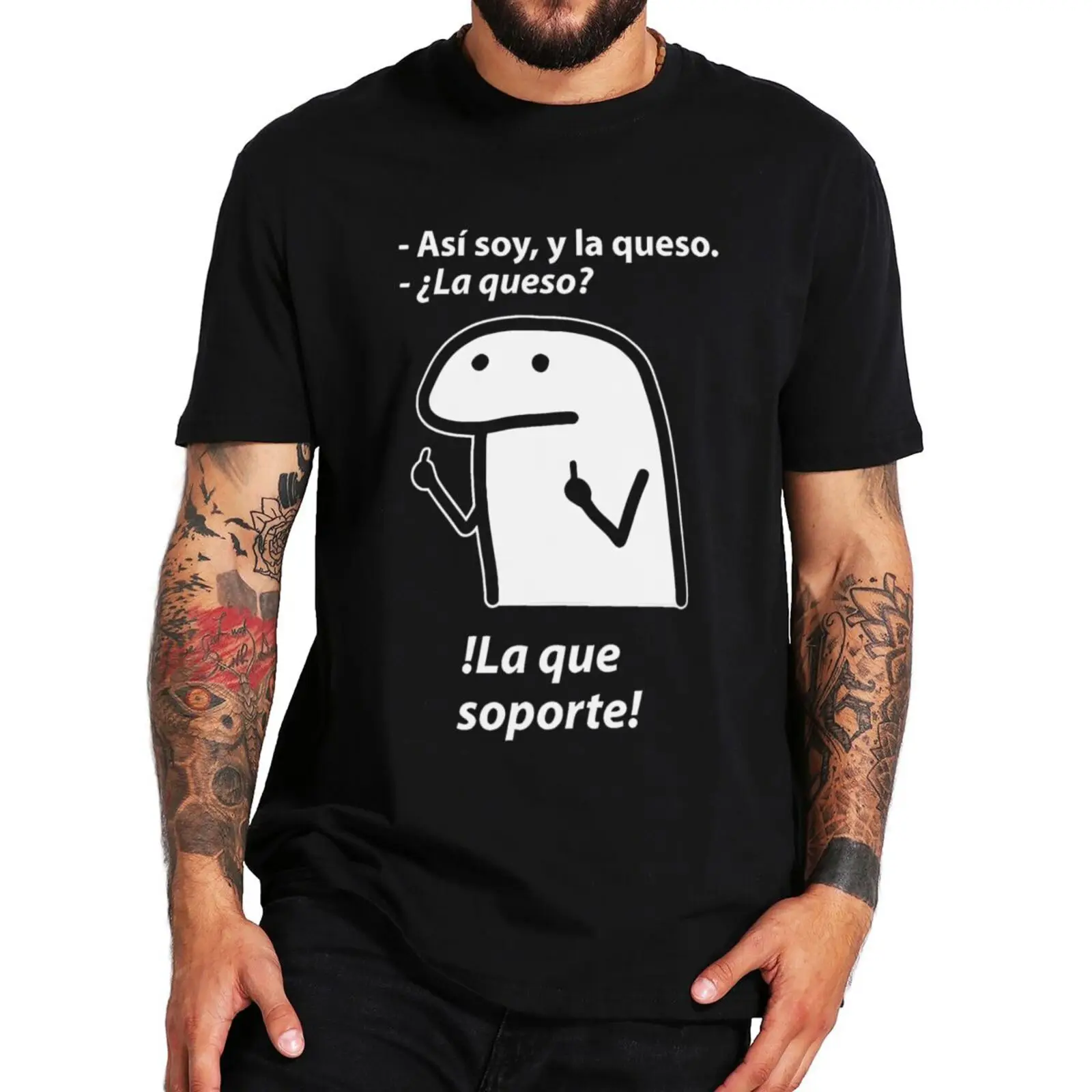 

Y La Queso T Shirt Spanish Slang Popular Phrase Harajuku Tee Tops 100% Cotton Unisex O-neck Summer T-shirt EU Size