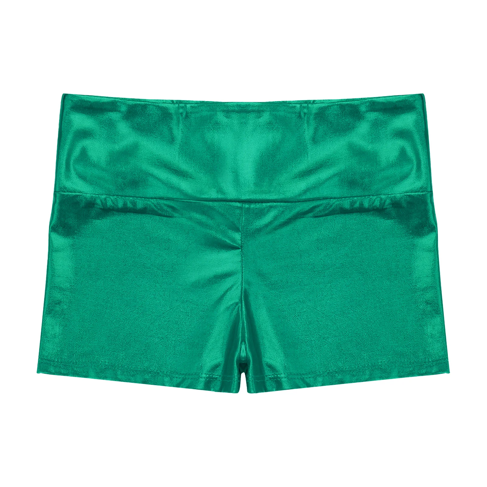Kinder Mädchen Metallic Shiny Ballett Tanz Gymnastik Shorts Hosen Hohe Taille Fitness Workout Yoga Cheer Dancewear Activewear – Detail 6