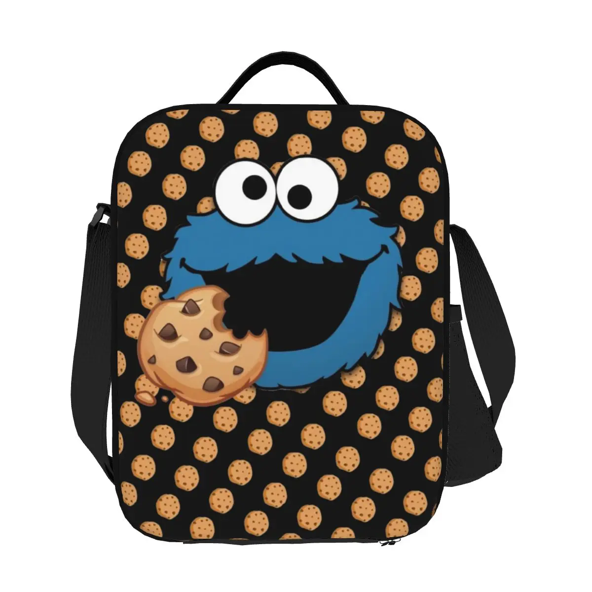 مخصص كوكي مونستر برامج التلفزيون قابلة لإعادة الاستخدام علب الاغذية مانعة للتسرب الحرارية برودة الغذاء معزول حقيبة الغداء المدرسة #2