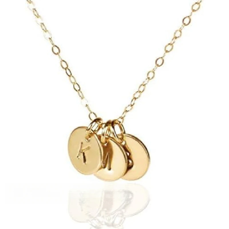 

Dainty Initial Necklace for Women, 14K Gold Filled or 925 Sterling Silver, Personalized Letter Pendant with Birthstone