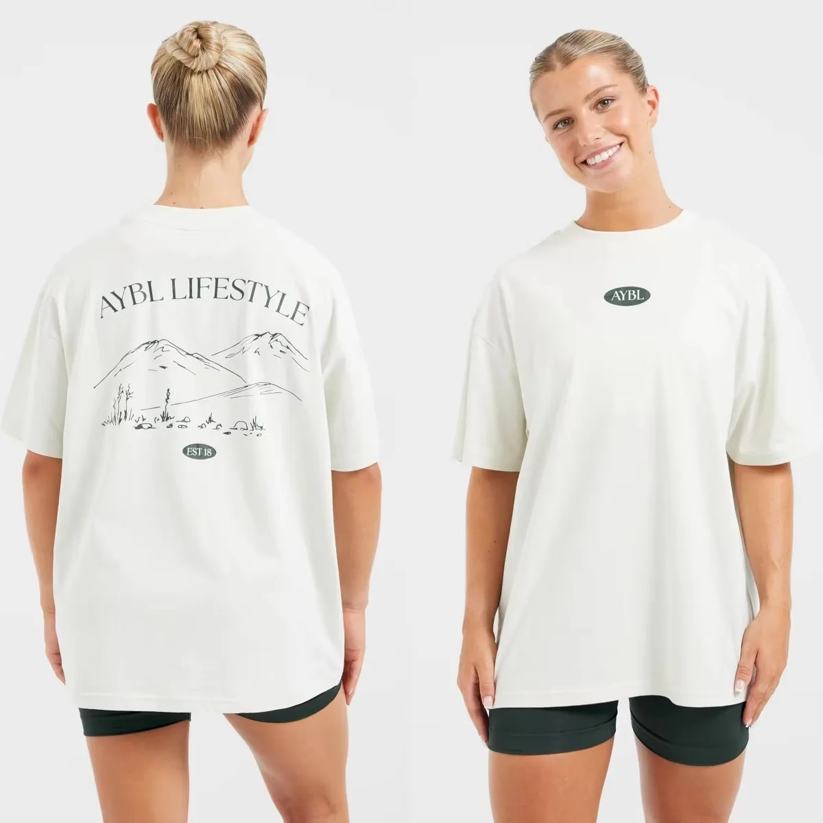 2026 Women Sports Club Letter Graphic T Shirt Gym Workout Printed Short Sleeve Oversized Loose Crewneck Fitness Tee