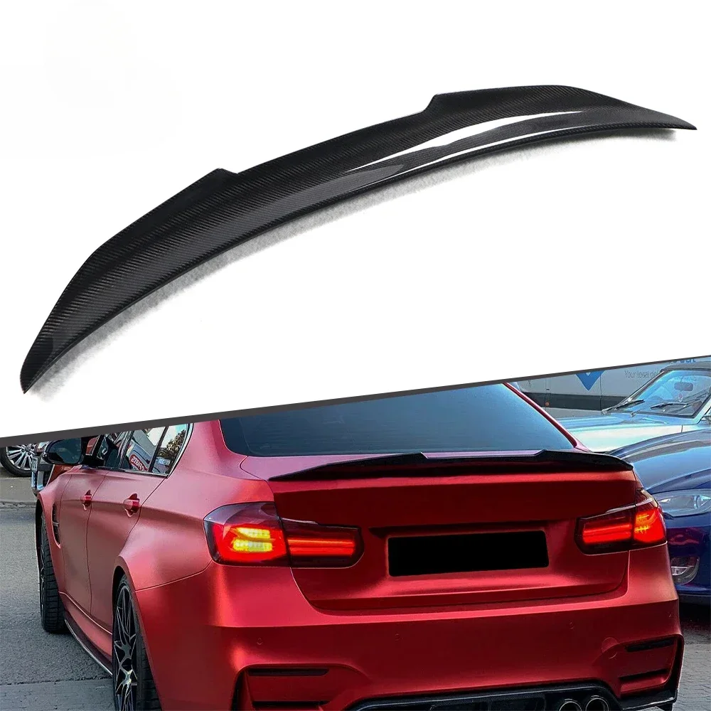 Rear Spoiler Real Carbon Fiber Spoiler For BMSeries  PSM Style Car Rear Trunk Spoiler