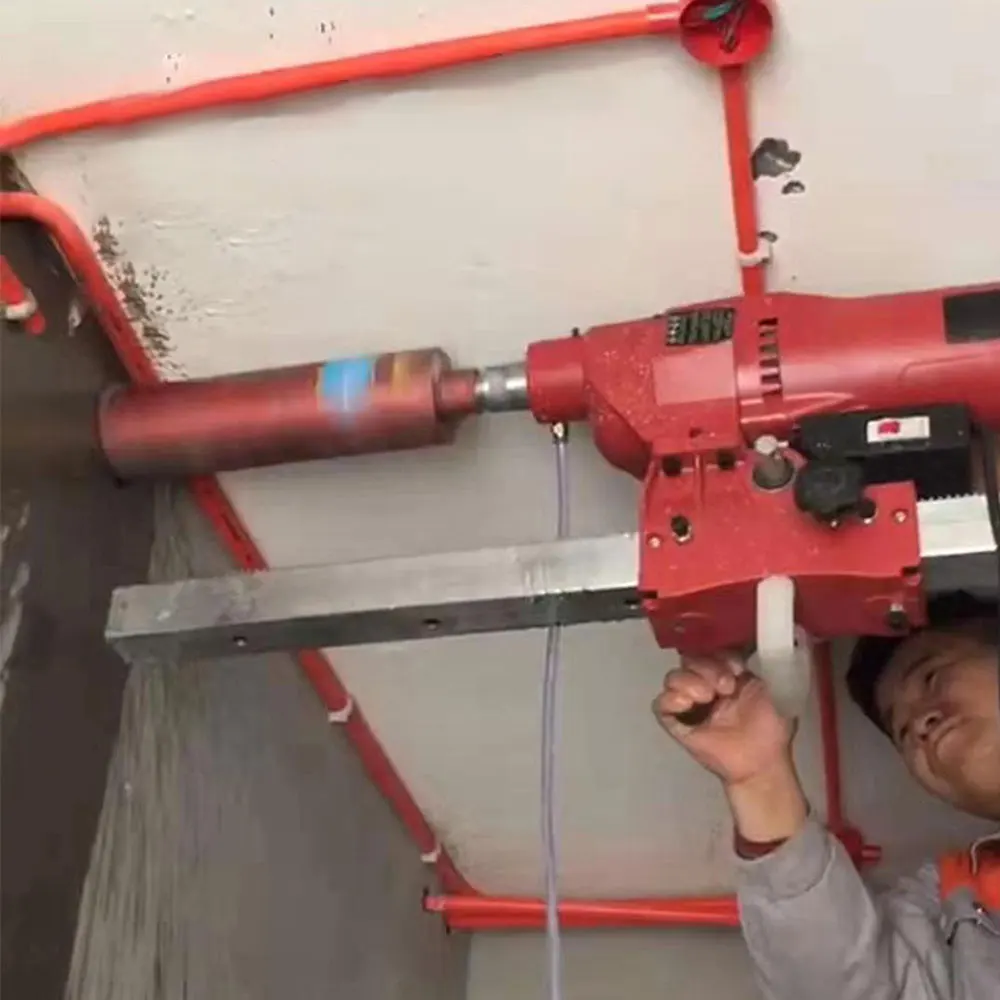 Water Drilling Machine Hydraulic Ejector Punching Machine With Column Bracket Lifting Fixed Frame Wall Drilling Machine