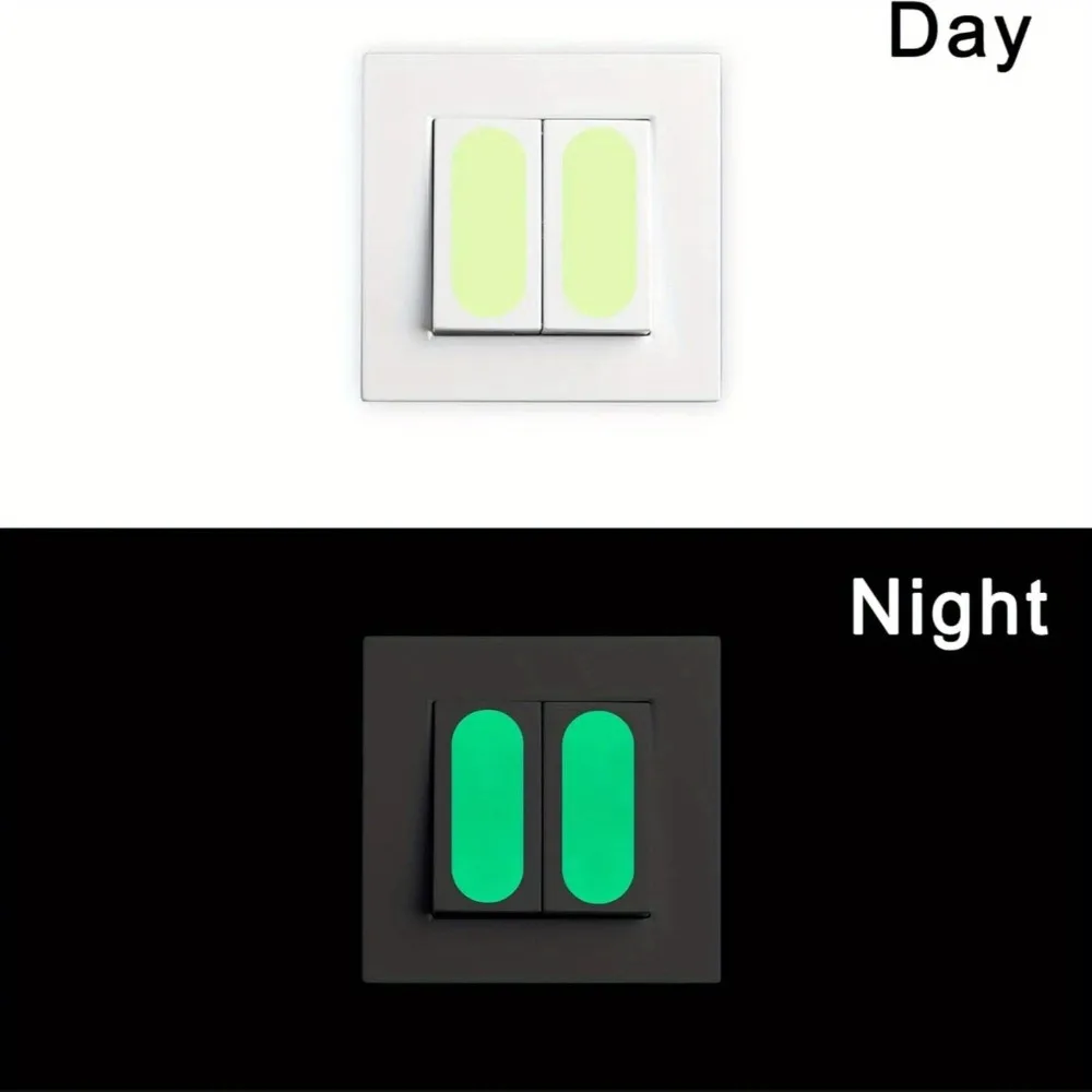 10 pieces of automotive door handle glow-in-the-dark stickers, light switch night stickers