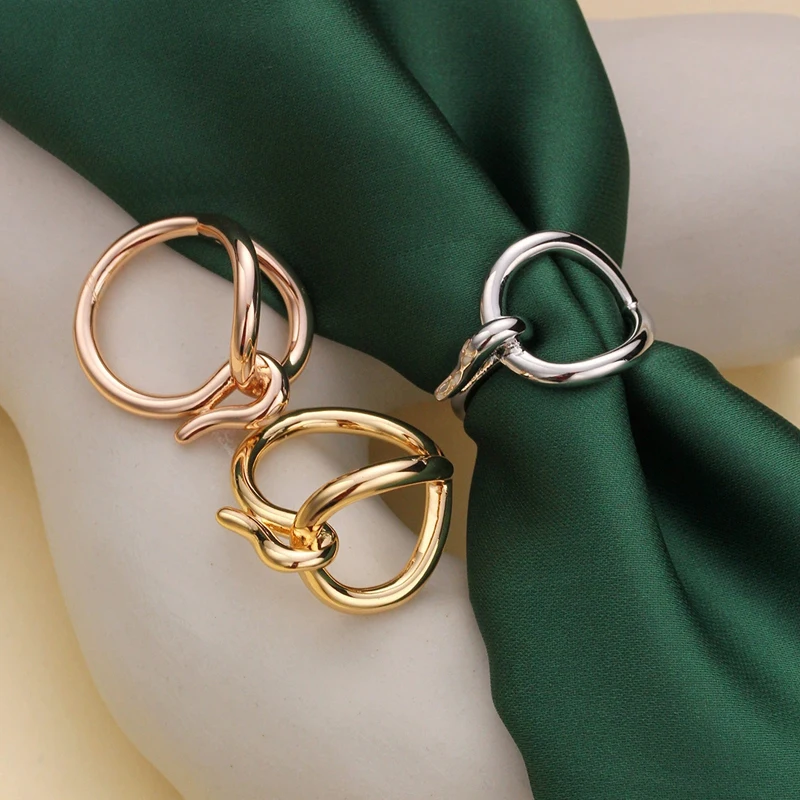 2025 Sciarpa liscia di alta qualità Fibbia Sciarpa di seta Accessori legati con nodi Moda Innovazione Scialli Accessori Sciarpa Anelli