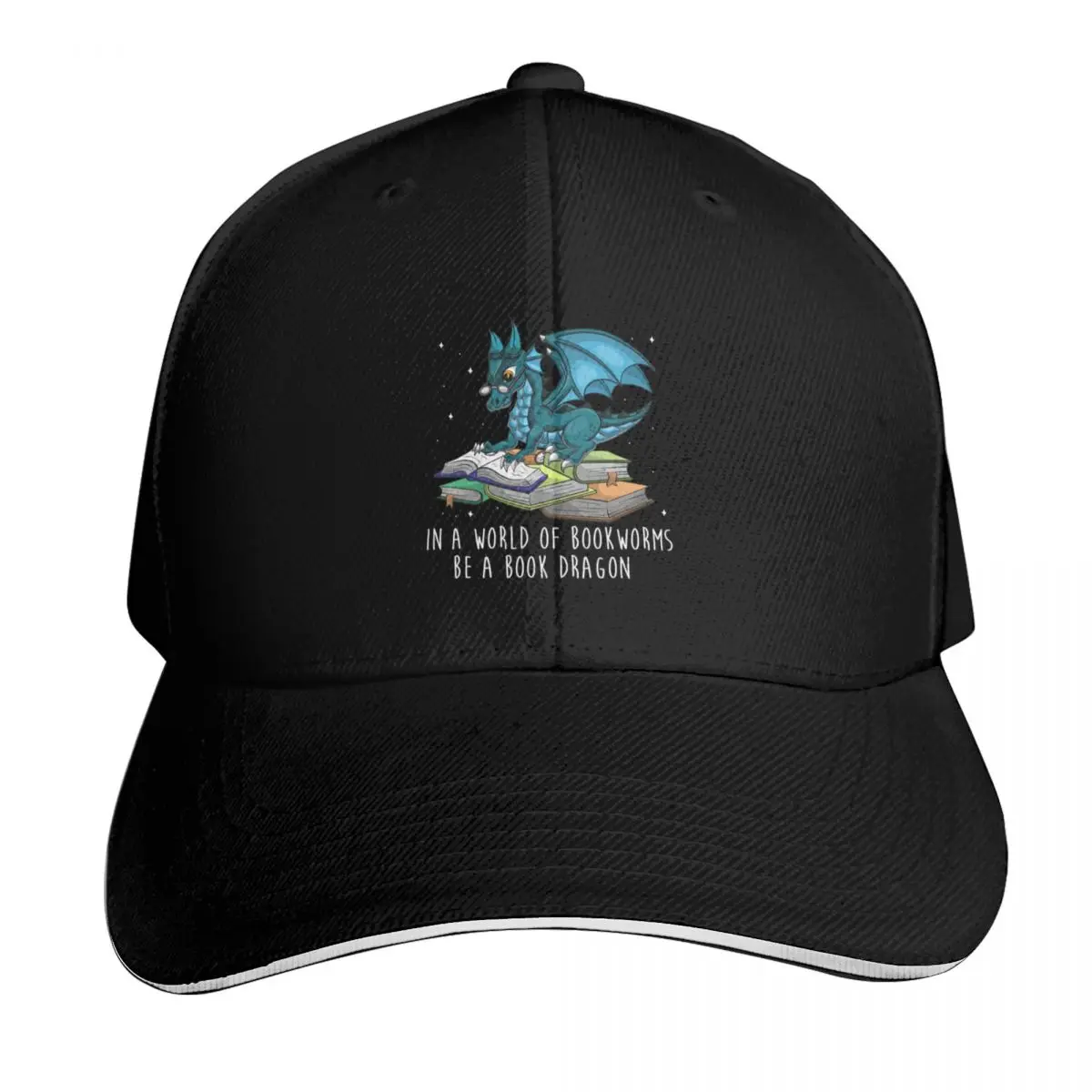 In A World Full Of Bookworms Be A Book Dragon Baseball Cap Men Women Casual Summer Sport Sun Cap