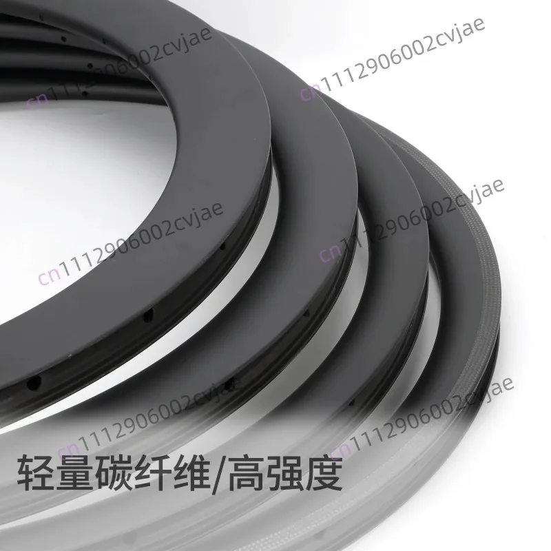 Ultra-light Road Bicycle Carbon Fiber Rim 700c Disc Brake Large Knife Ring 38/50/60 Mm80 Frame High Rim