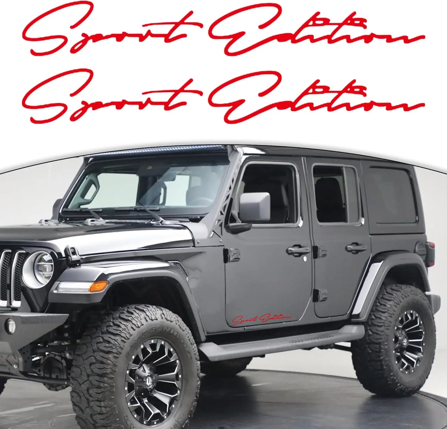 

2Pcs Sport Edition Car Sticker Decal for Hood Bumper Bonnet Door Body Side Auto SUV 4x4 Offroad Decor