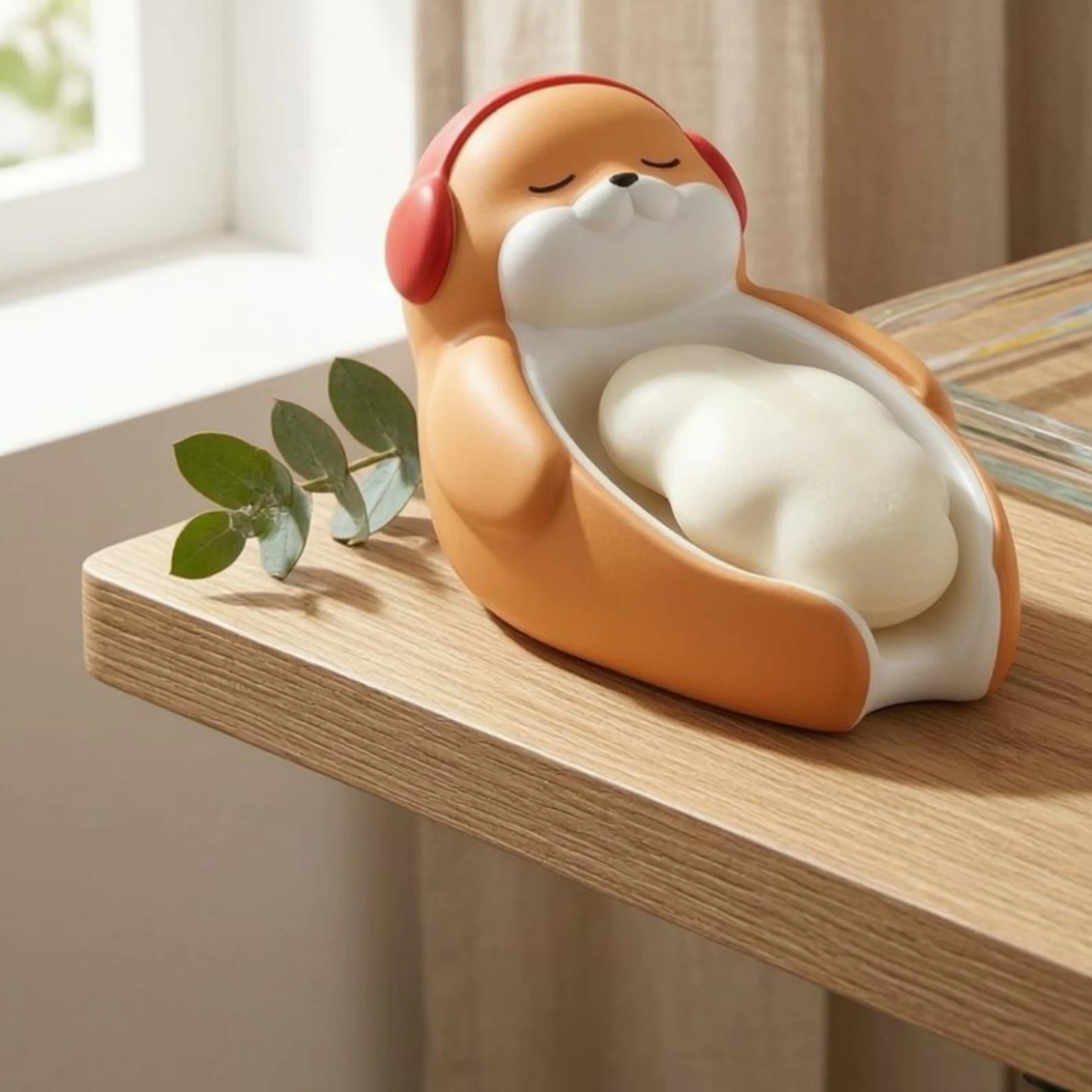 

Cartoon Seal Soap Dish Resin Seal Soap Dish Bathroom Decor Decorative Long-Lasting