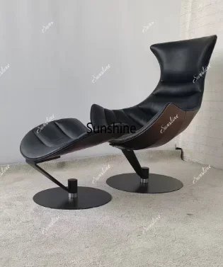 High Quality Indoor/Outdoor Home and Hotel Lounger Chair Wood and Leather Fabric with Living Room Seating Accent