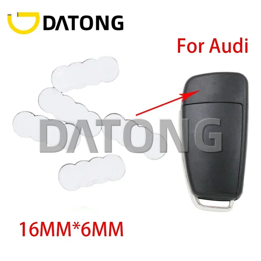 

Datong 5 Pcs 16*6mm For Audi Q5 Q3 Q7 R8 A4 A6 A8 Car Key Shell Remote Case Cover Aluminum Emblem Symbol Sticker