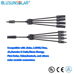 1 Pairs 1500V I[P68 Solar 1 In 4 Y Branch Solar Cable Connector PV Y Type Connector Solar Used for Solar Power System