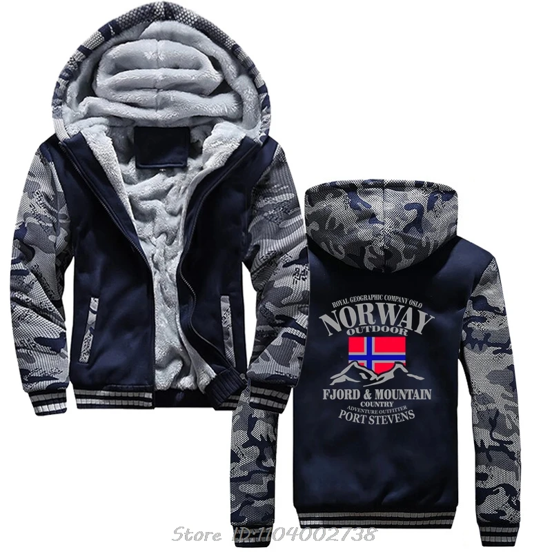 Hoodie Norway Flag Fjord Mountain Hoody Crazy Hip Hop Men's Jacket Zip Up Hoodies Cotton Crewneck Plus Size Funny Coats Male