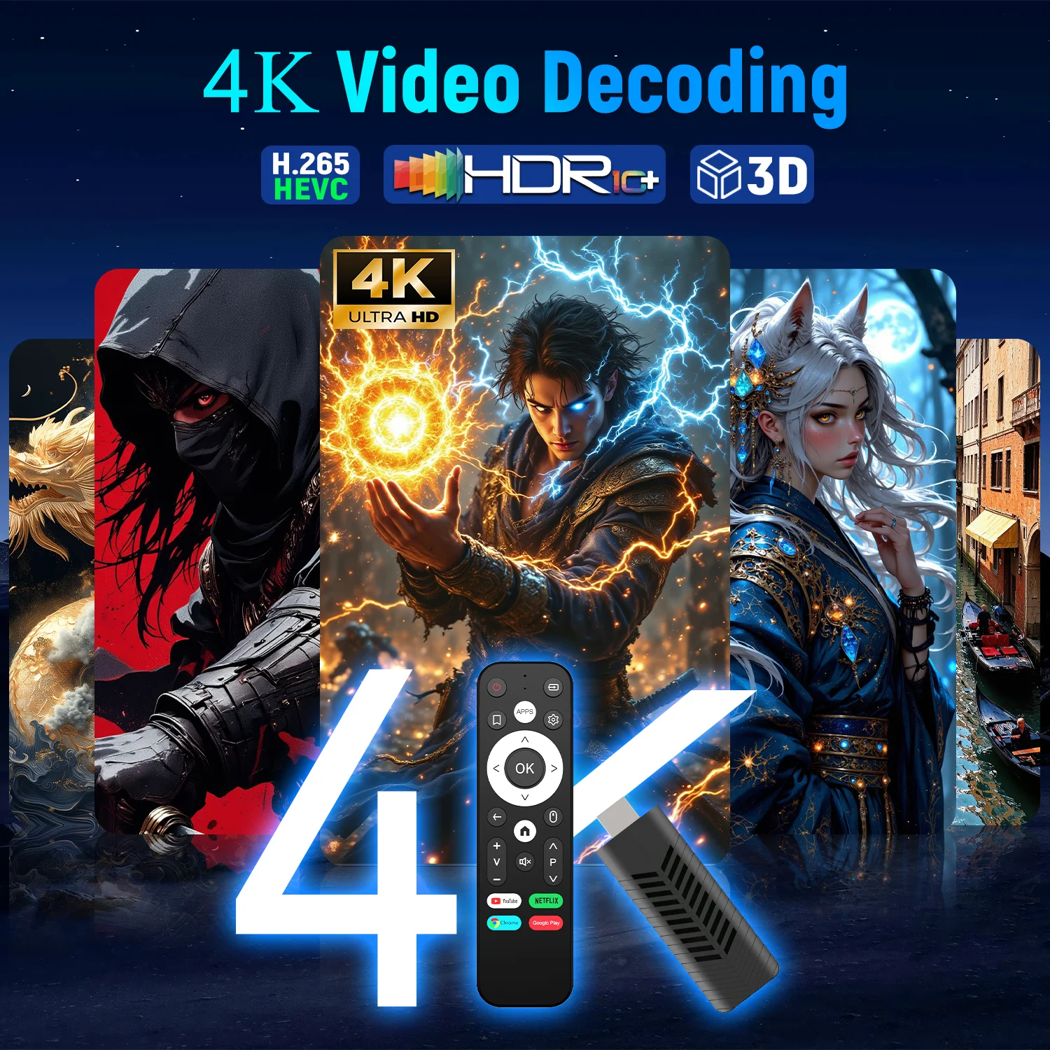 جهاز تلفزيون فك تشفير الفيديو Velec 4K 4K Android Smart TV Box مع دعم WiFi ثنائي النطاق لأجهزة Netflix وYouTube على أجهزة التلفاز الذكية عالية الدقة #2