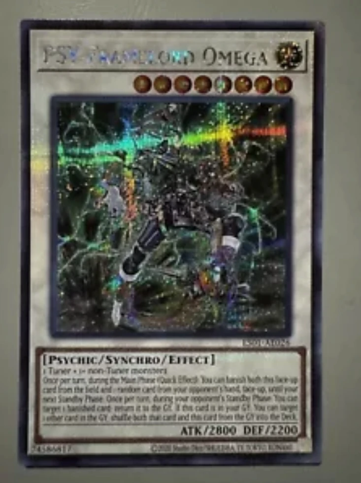 

Yugioh KONAMI Duel Monsters ES01-AE026 PSY-Framelord Omega Secret Rare Asian English Collection Mint Card