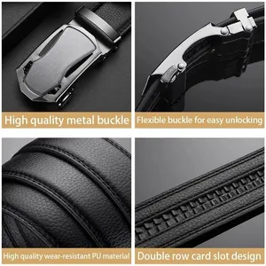 Men's leather belt with soft metal buckle, high quality, office pants, jeans, fashion, genuine, luxury brand 8 Main Sales Belt Men's Leather - №6