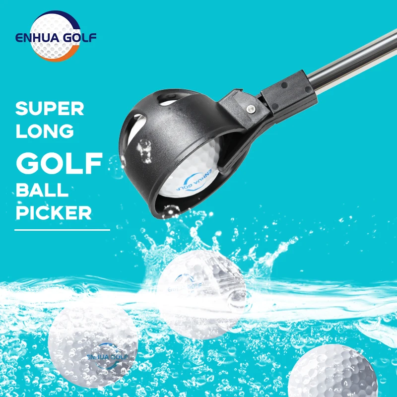 Telescopic Golf Ball Picker, Extra Long, 9ft, Stainless Steel Shaft, Scoop Retriever for Water, Pick Up, Portable