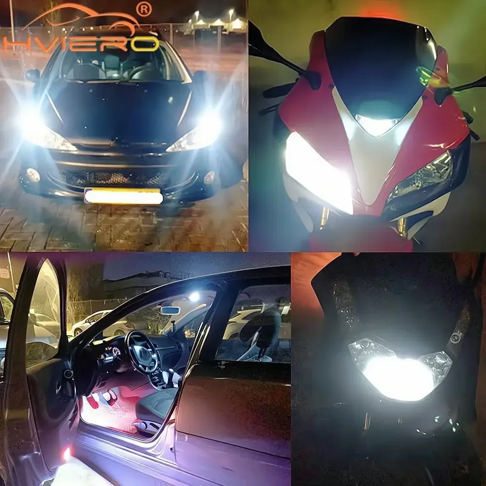 2X T10 blanco coche Led señal de giro luz de matrícula 12V cúpula lámparas de lectura interiores 3528 194 W5W 10SMD iluminación de lámpara de tablero de cuña