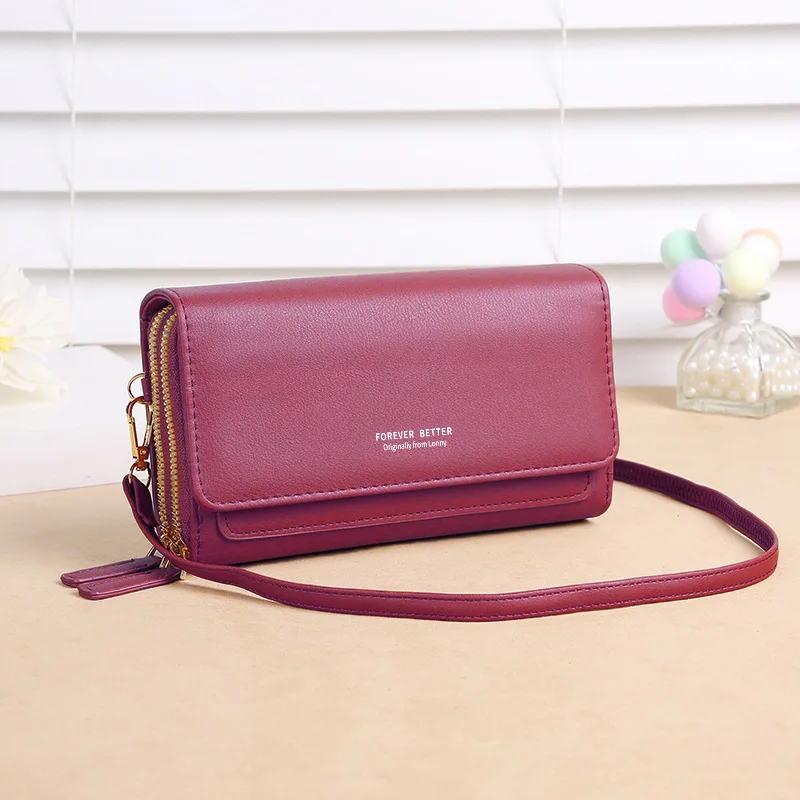 Carteira feminina embreagem crossbody sacos para mulheres tela de toque celular saco senhora moeda bolsa titular do cartão mensageiro bolsa ombro