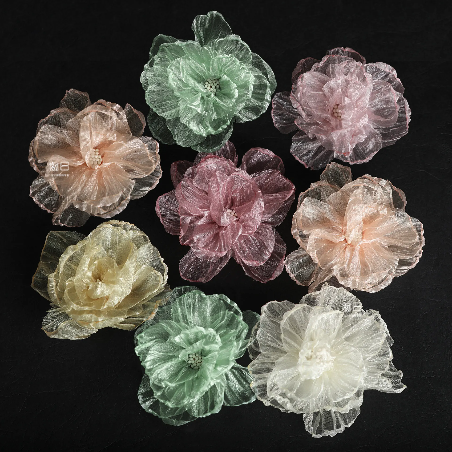 Begonia Gao Ding Handmade DIY Three-Dimensional Flower Texture Wedding Dress Organza Clothing Designer Accessories